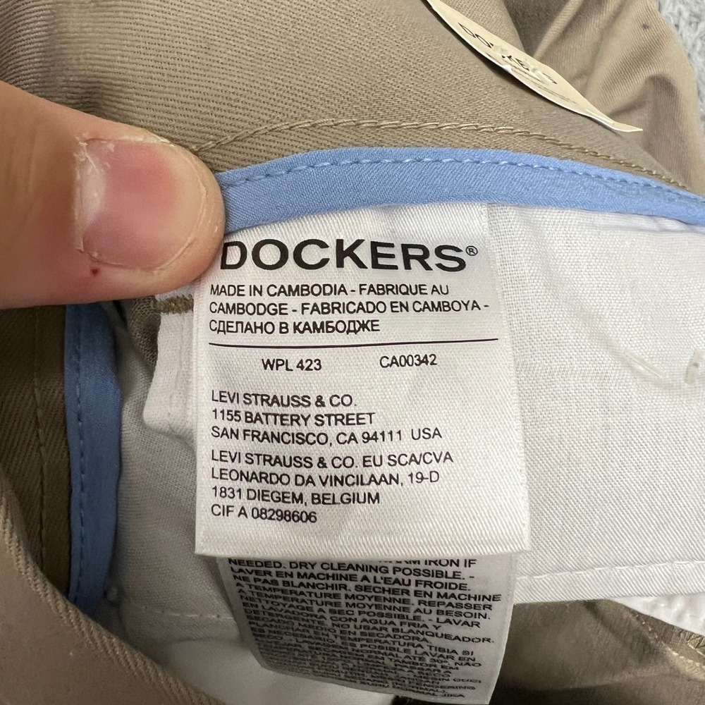 Dockers Dress Pants Mens 38x34 Signature Khaki Beige Relaxed Stretch NEW Casual - Picture 12 of 14